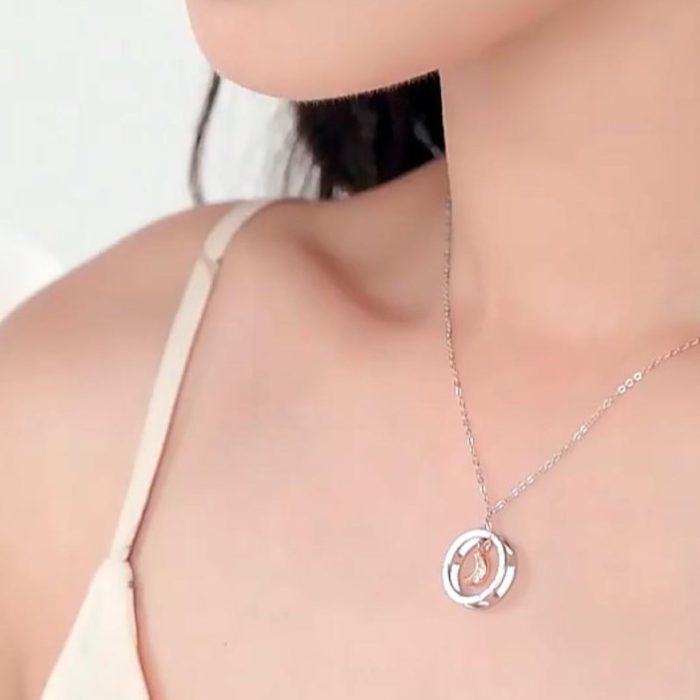 Diamond Shaped Rose S925 I Sun and Moon Promise Necklace For Couples Gift Sets - Image 5