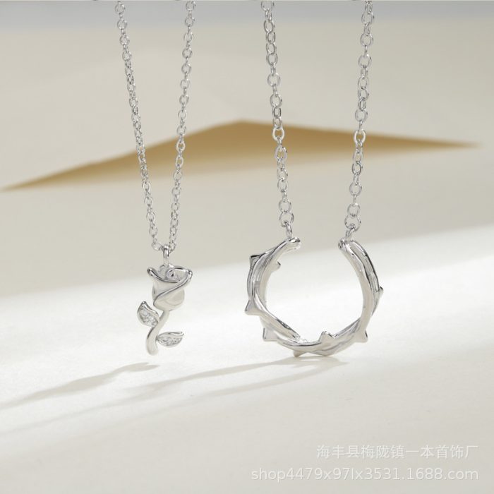 Cupids Arrow S925 I Rose and Thorn Necklace For Couples Gift Sets - Image 5