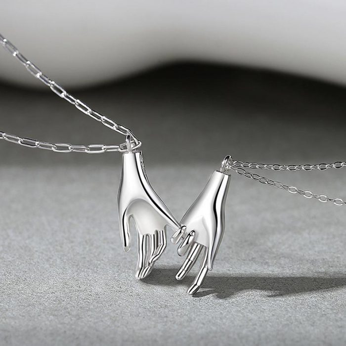 S925 I Holding Hands Promise Necklaces