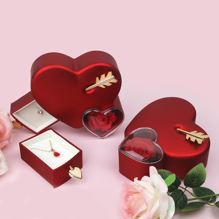 Cupid’s Arrow Heart Rose Jewelry Box - Image 4