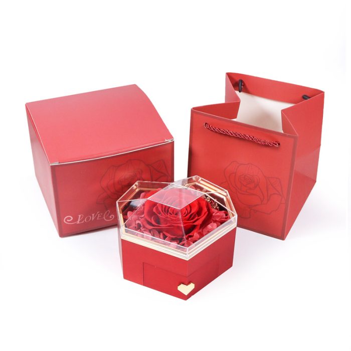 Diamond Shaped Roses Gift Jewerlry Box - Image 3