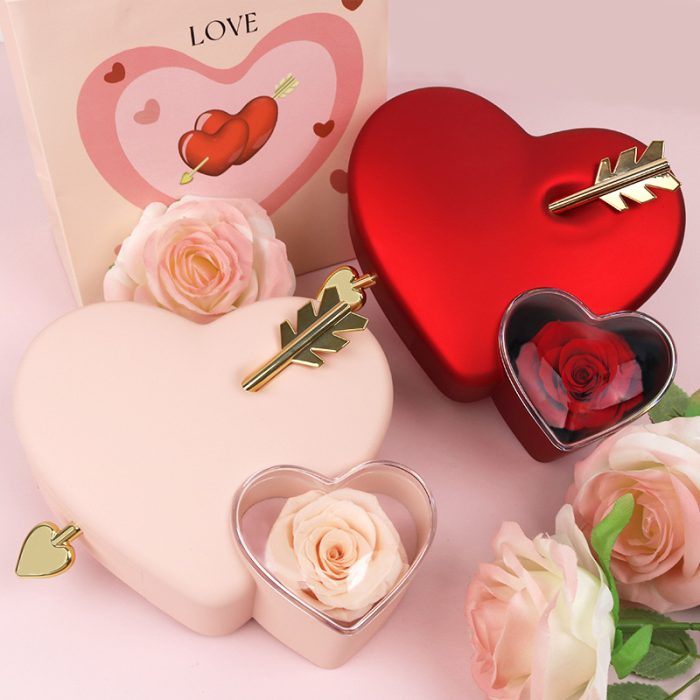 Cupid’s Arrow Heart Rose Jewelry Box - Image 2