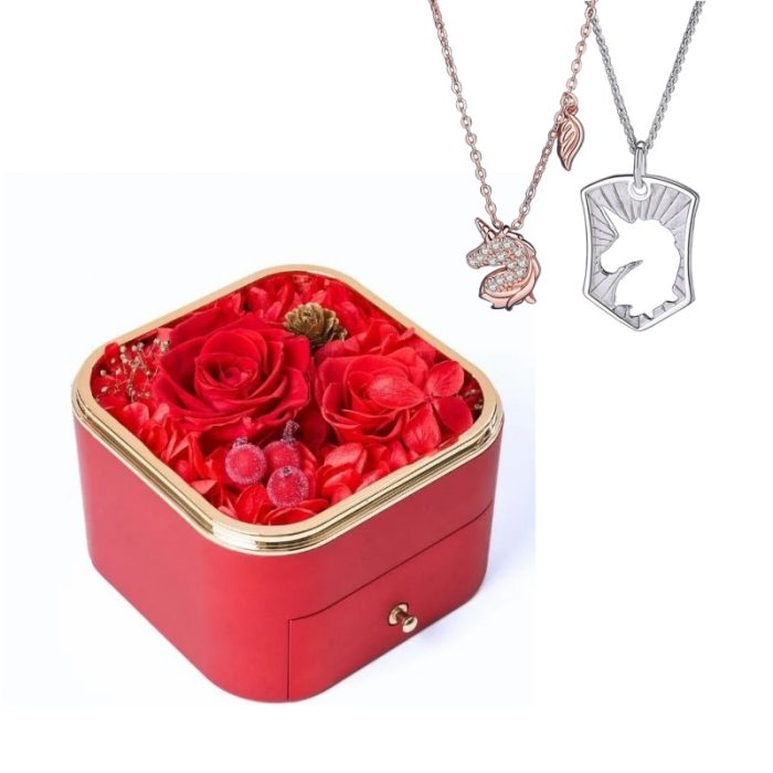 Eternal Rose S925 I Unicorn Necklace For Couples Gift Sets