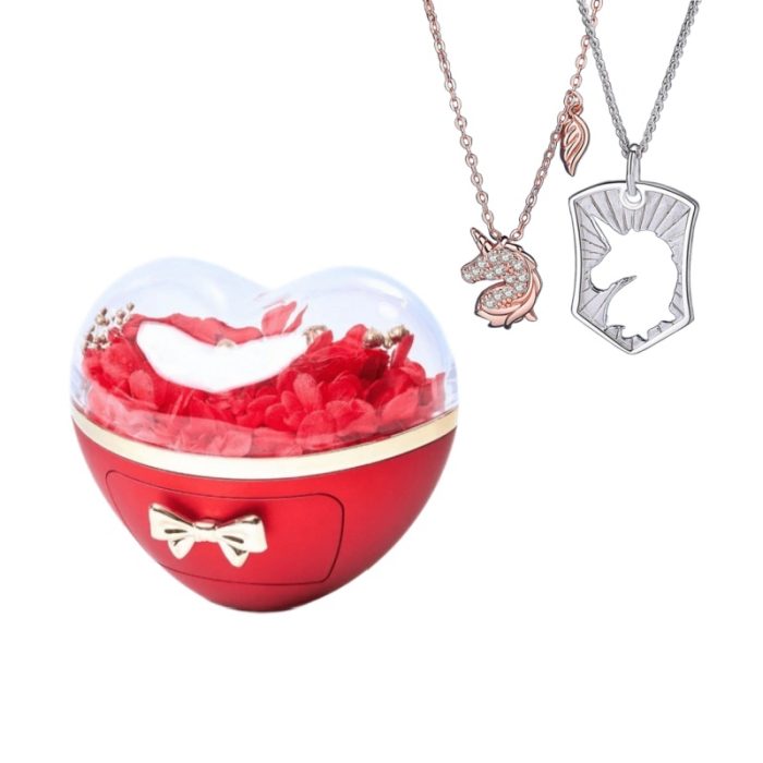 Love Rose S925 I Unicorn Necklace For Couples Gift Sets