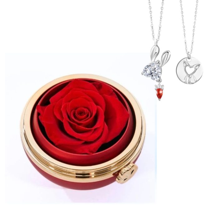 Eternal Passion S925 I Hu Xiansen and Miss Rabbit Necklace For Couples Gift Sets