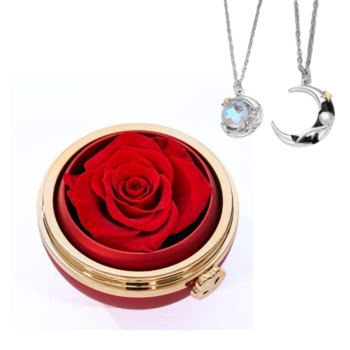 Eternal Passion S925 I Little Prince Rose Flower Necklace For Couples Gift Sets