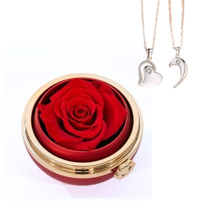 Eternal Passion S925 I Heart-to-heart Creative Magnet Heart Pendant Necklace For Couples Gift Sets