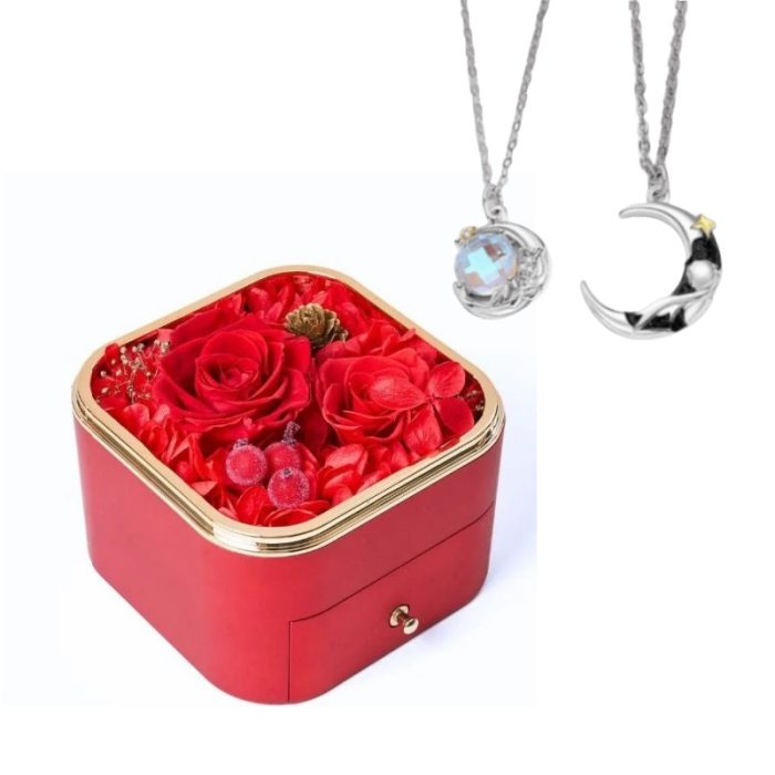 Eternal Rose S925 I Little Prince Rose Flower Necklace For Couples Gift Sets