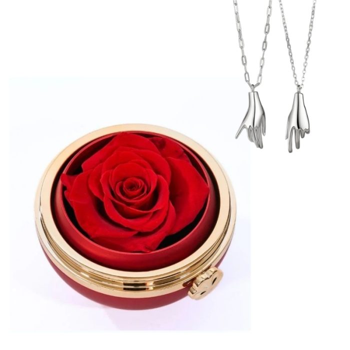 Eternal Passion S925 I Holding Hands Promise Necklace For Couples Gift Sets